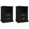 vidaXL Bedside Cabinets 2 pcs Black 43x36x60 cm