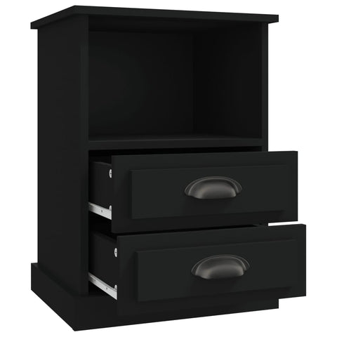 vidaXL Bedside Cabinets 2 pcs Black 43x36x60 cm