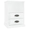 vidaXL Bedside Cabinet High Gloss White 43x36x60 cm