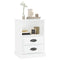 vidaXL Bedside Cabinet High Gloss White 43x36x60 cm