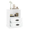 vidaXL Bedside Cabinet High Gloss White 43x36x60 cm