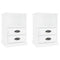 vidaXL Bedside Cabinets 2 pcs High Gloss White 43x36x60 cm
