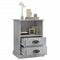 vidaXL Bedside Cabinet Concrete Grey 43x36x60 cm