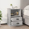 vidaXL Bedside Cabinets 2 pcs Concrete Grey 43x36x60 cm