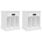 vidaXL Bedside Cabinets 2 pcs White 43x36x50 cm