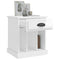 vidaXL Bedside Cabinet High Gloss White 43x36x50 cm