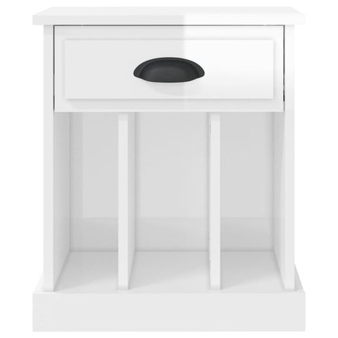 vidaXL Bedside Cabinets 2 pcs High Gloss White 43x36x50 cm