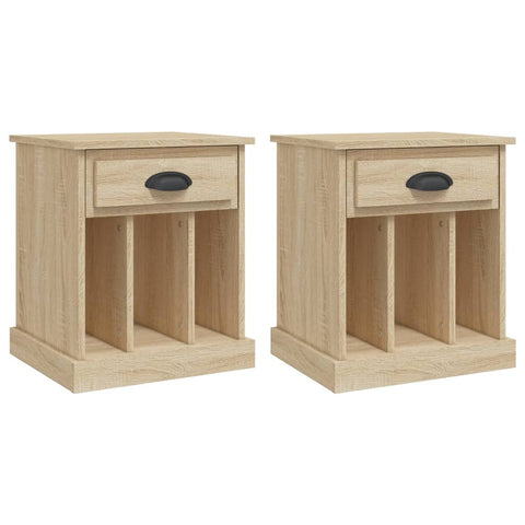 vidaXL Bedside Cabinets 2 pcs Sonoma Oak 43x36x50 cm