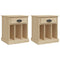 vidaXL Bedside Cabinets 2 pcs Sonoma Oak 43x36x50 cm