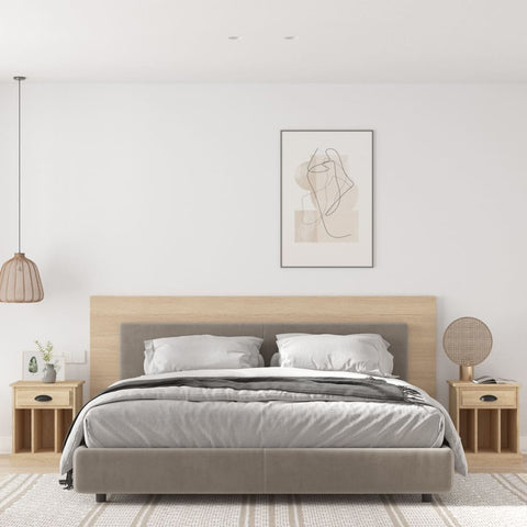 vidaXL Bedside Cabinets 2 pcs Sonoma Oak 43x36x50 cm