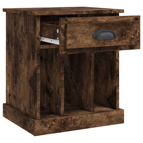 vidaXL Bedside Cabinet Smoked Oak 43x36x50 cm