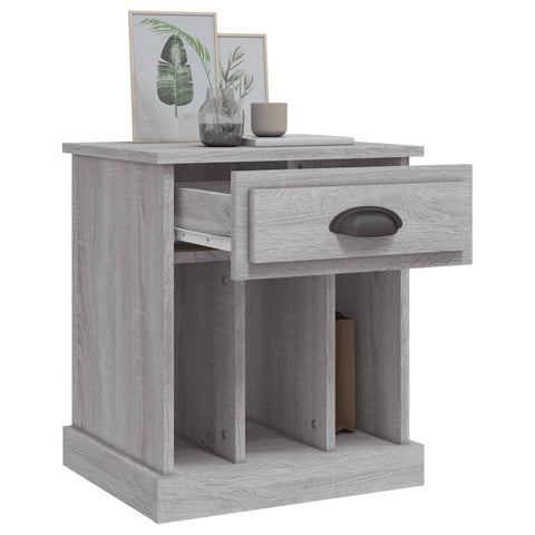 vidaXL Bedside Cabinet Grey Sonoma 43x36x50 cm