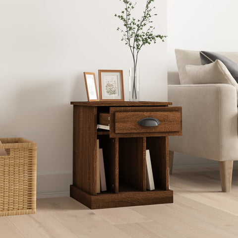 vidaXL Bedside Cabinet Brown Oak 43x36x50 cm