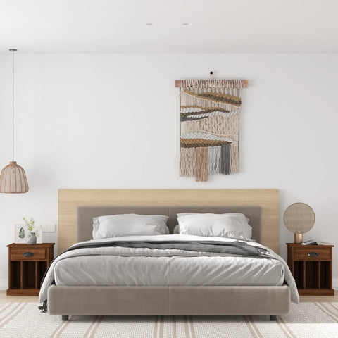 vidaXL Bedside Cabinets 2 pcs Brown Oak 43x36x50 cm