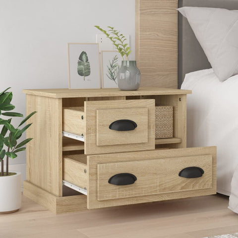 vidaXL Bedside Cabinet Sonoma Oak 60x39x45 cm