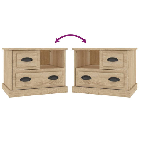 vidaXL Bedside Cabinet Sonoma Oak 60x39x45 cm
