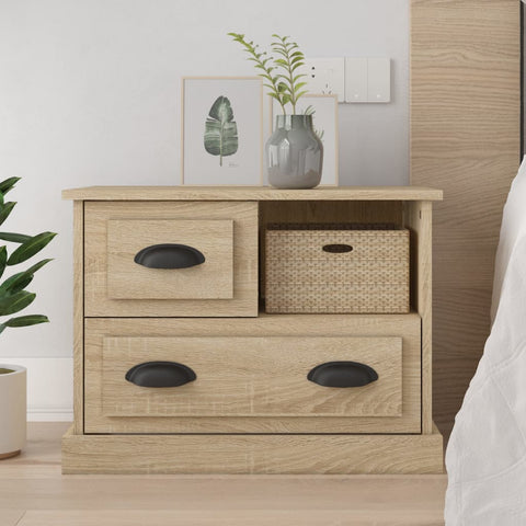 vidaXL Bedside Cabinet Sonoma Oak 60x39x45 cm