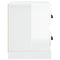 vidaXL Bedside Cabinet High Gloss White 60x35.5x45 cm