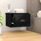 vidaXL Wall-mounted Bedside Cabinet Black 41.5x36x28cm