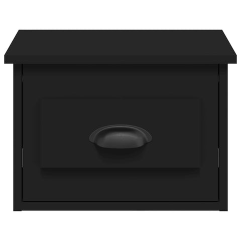 vidaXL Wall-mounted Bedside Cabinet Black 41.5x36x28cm