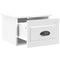 vidaXL Wall-mounted Bedside Cabinet High Gloss White 41.5x36x28cm
