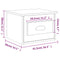 vidaXL Wall-mounted Bedside Cabinet High Gloss White 41.5x36x28cm