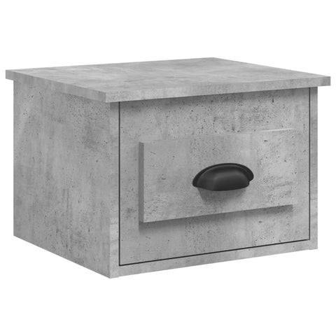 vidaXL Wall-mounted Bedside Cabinets 2 pcs Concrete Grey 41.5x36x28cm