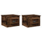 vidaXL Wall-mounted Bedside Cabinets 2 pcs Smoked Oak 41.5x36x28cm