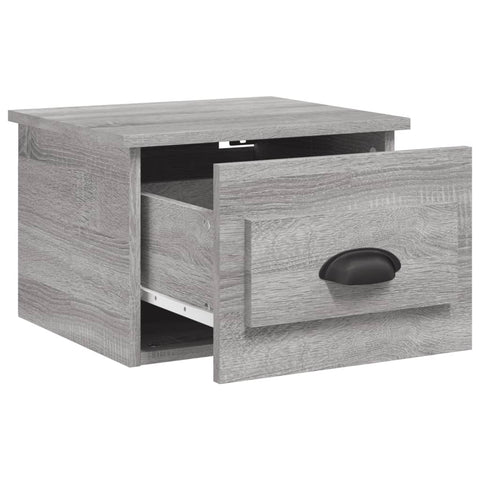 vidaXL Wall-mounted Bedside Cabinet Grey Sonoma 41.5x36x28cm