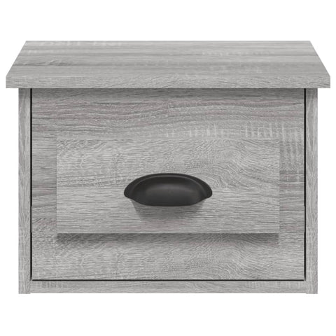 vidaXL Wall-mounted Bedside Cabinet Grey Sonoma 41.5x36x28cm