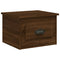vidaXL Wall-mounted Bedside Cabinet Brown Oak 41.5x36x28cm