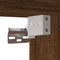 vidaXL Wall-mounted Bedside Cabinet Brown Oak 41.5x36x28cm