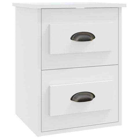 vidaXL Wall-mounted Bedside Cabinet White 41.5x36x53cm