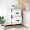 vidaXL Wall-mounted Bedside Cabinet White 41.5x36x53cm
