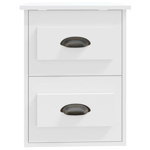 vidaXL Wall-mounted Bedside Cabinet White 41.5x36x53cm