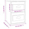 vidaXL Wall-mounted Bedside Cabinet White 41.5x36x53cm