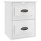 vidaXL Wall-mounted Bedside Cabinet High Gloss White 41.5x36x53cm