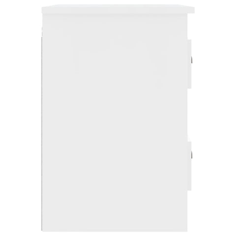 vidaXL Wall-mounted Bedside Cabinet High Gloss White 41.5x36x53cm