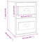 vidaXL Wall-mounted Bedside Cabinet Concrete Grey 41.5x36x53cm