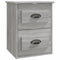 vidaXL Wall-mounted Bedside Cabinet Grey Sonoma 41.5x36x53cm