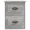 vidaXL Wall-mounted Bedside Cabinet Grey Sonoma 41.5x36x53cm