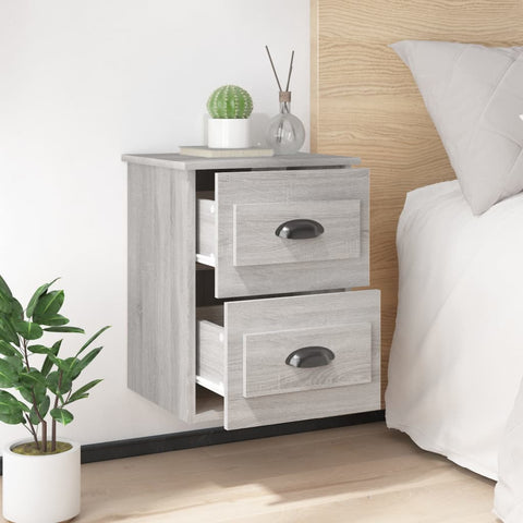 vidaXL Wall-mounted Bedside Cabinets 2 pcs Grey Sonoma 41.5x36x53cm