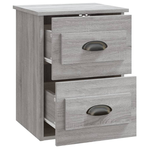 vidaXL Wall-mounted Bedside Cabinets 2 pcs Grey Sonoma 41.5x36x53cm