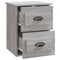 vidaXL Wall-mounted Bedside Cabinets 2 pcs Grey Sonoma 41.5x36x53cm