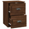 vidaXL Wall-mounted Bedside Cabinet Brown Oak 41.5x36x53cm