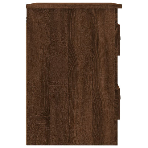 vidaXL Wall-mounted Bedside Cabinet Brown Oak 41.5x36x53cm