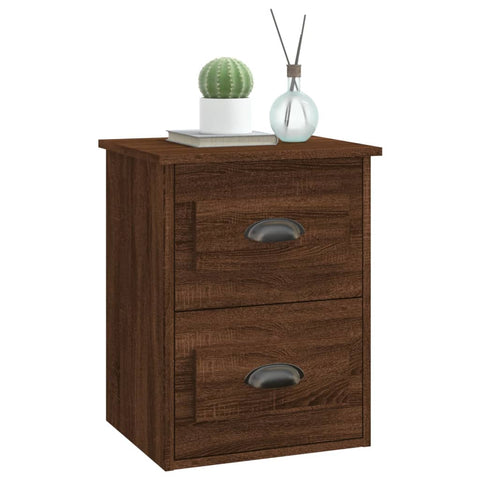 vidaXL Wall-mounted Bedside Cabinets 2 pcs Brown Oak 41.5x36x53cm
