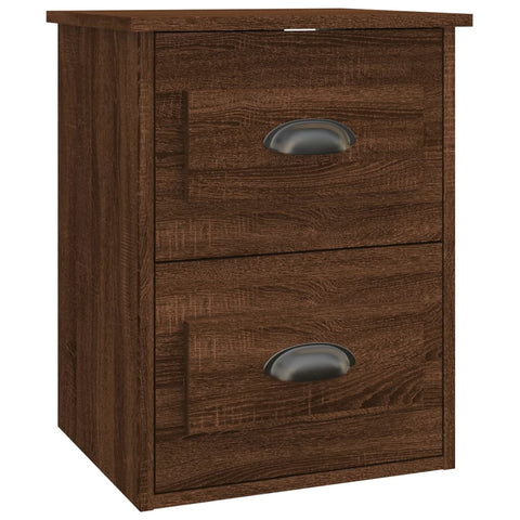 vidaXL Wall-mounted Bedside Cabinets 2 pcs Brown Oak 41.5x36x53cm