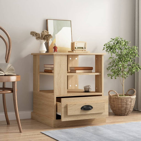 vidaXL Side Table Sonoma Oak 50x50x60 cm Engineered Wood