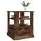 vidaXL Side Table Smoked Oak 50x50x60 cm Engineered Wood